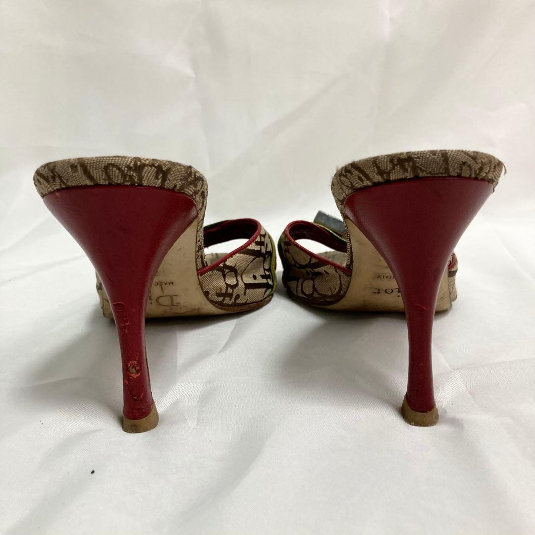 希少 ディオール ミュール サンダル トロッター カデナ 南京錠 23cm 金具